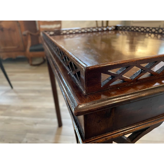 19th Century Mahogany Tea Table For Sale - Image 9 of 13