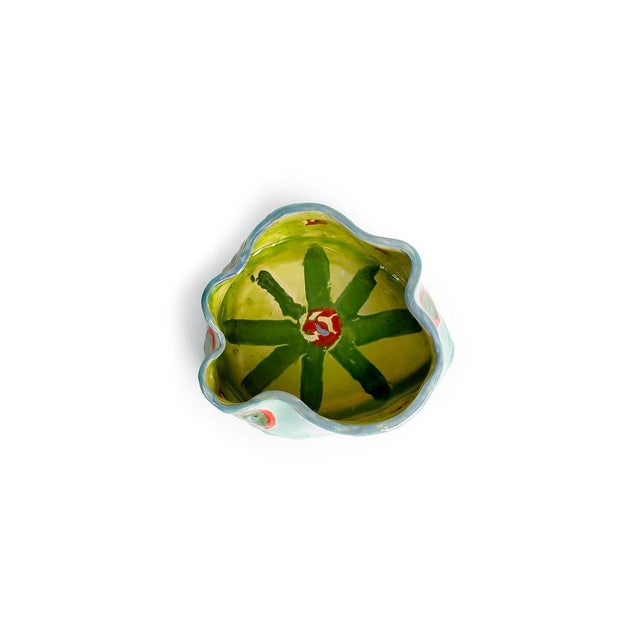 Ceramic bowl hand painted with enamel created by Uruguay Artist Alfonso Reyes. At trobar we use this to serve our home...