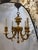 Circa 1900’s gilt bronze chandelier with 4 lights, very nice flowers design
