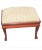 1930s Mahogany Upholstered Large Footstool Ottoman For Sale - Image 4 of 6