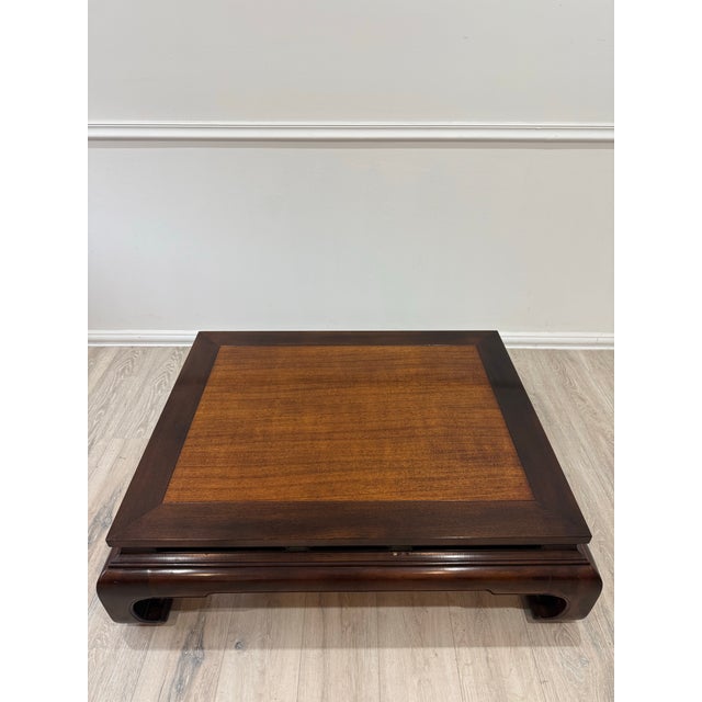Brown Henredon Vintage Ming Style Hollywood Regency Chinoiserie Mahogany Coffee Table For Sale - Image 8 of 12