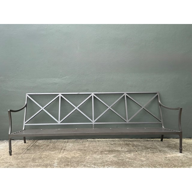 Early 21st Century Vintage McKinnon and Harris “Beaufort” Cast Aluminum Sofa For Sale - Image 5 of 14