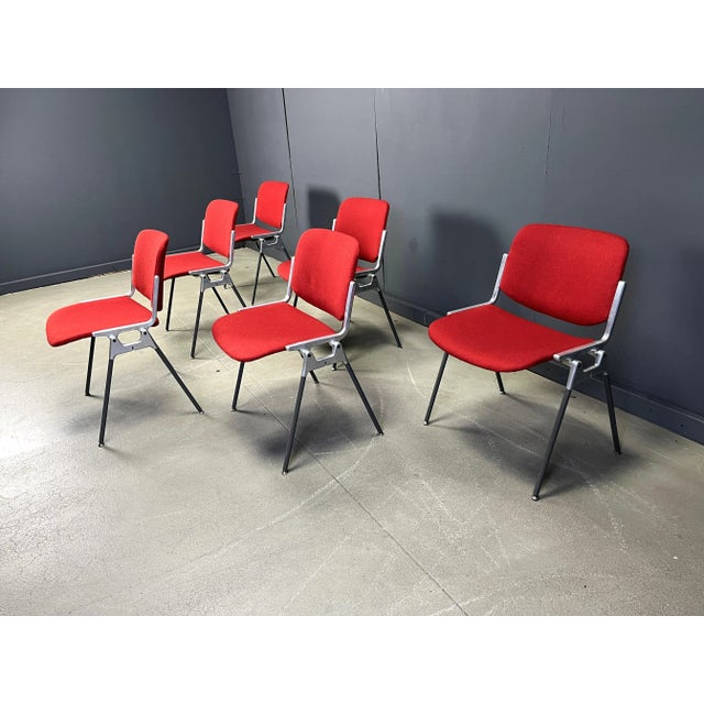 Vintage DSC 106 Side Chairs by Giancarlo Piretti for Castelli, 1970s, Set of 6 For Sale - Image 9 of 11