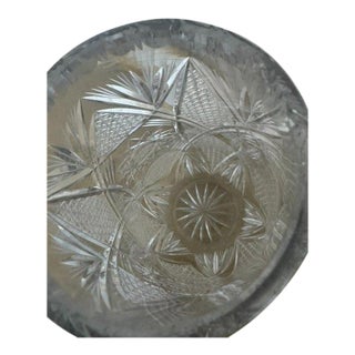 Large Sklárny Bohemia Poděbrady Hand-Cut Lead Crystal Vase, Czechoslovakia, C. 70s-80s For Sale