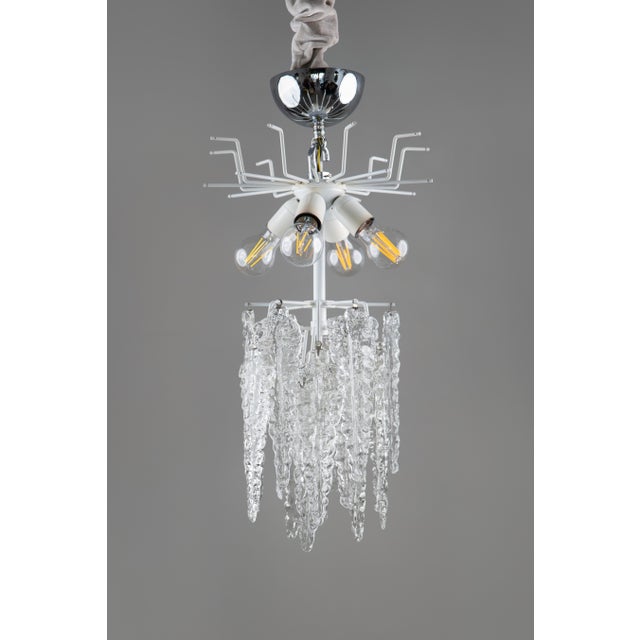 Mid-Century Modern Vintage Murano Glass Chandelier from Venini, 1960s For Sale - Image 3 of 12