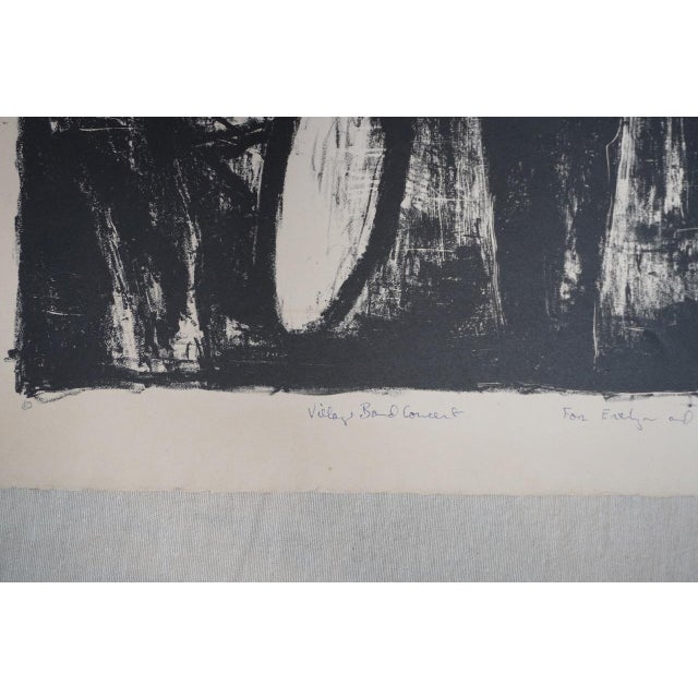 Dan Lutz, Village Band Concert, Lithograph c.1957 For Sale In Los Angeles - Image 6 of 8