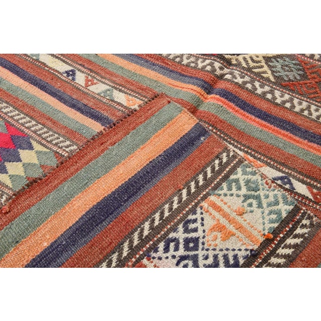 Vintage Turkish Kilim Rug For Sale - Image 9 of 11