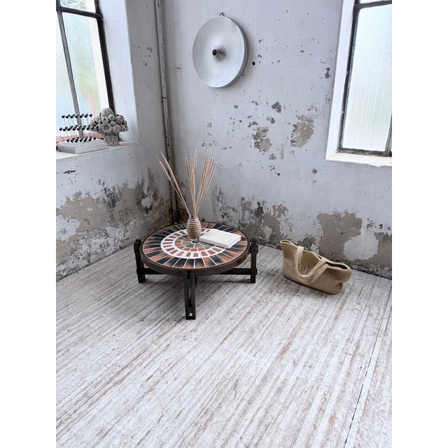 Round Terracotta Herbarium Coffee Table by Roger Capron, 1960s For Sale - Image 9 of 18