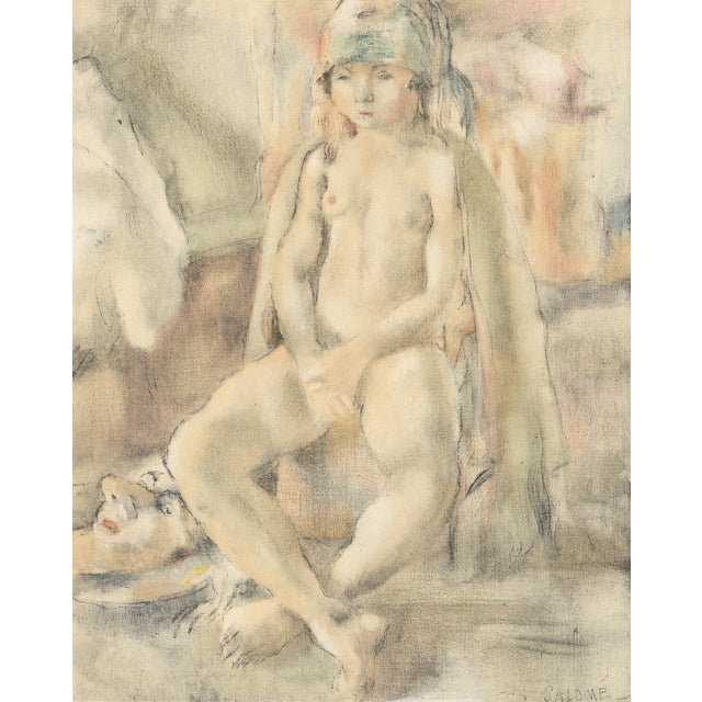 Original limited edition 1954 lithograph after the 1930 painting "Salomé" by Jules Pascin from the monograph "Pascin",...