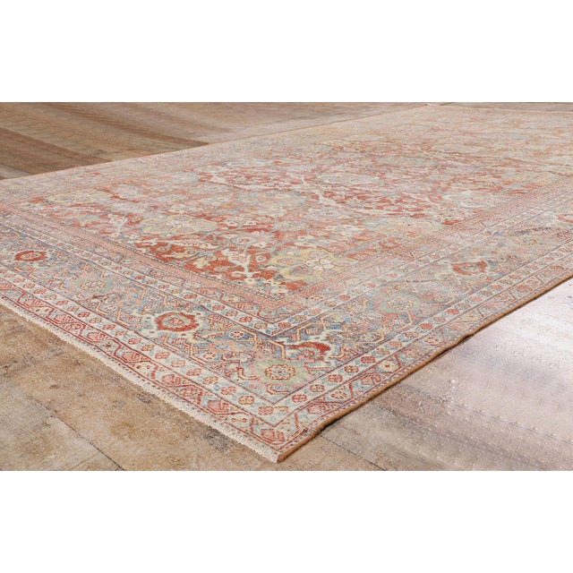 Terra Cotta Antique Persian Mahal Rug, 08'00 X 12'07 For Sale - Image 8 of 10