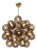21st Century Ventiquattro Natural Brass Smoky Murano Sputnik Chandelier by Fabio LTD For Sale