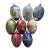 1990s Komozja Polish Glass Egg Christmas Ornaments- Set of 8 For Sale