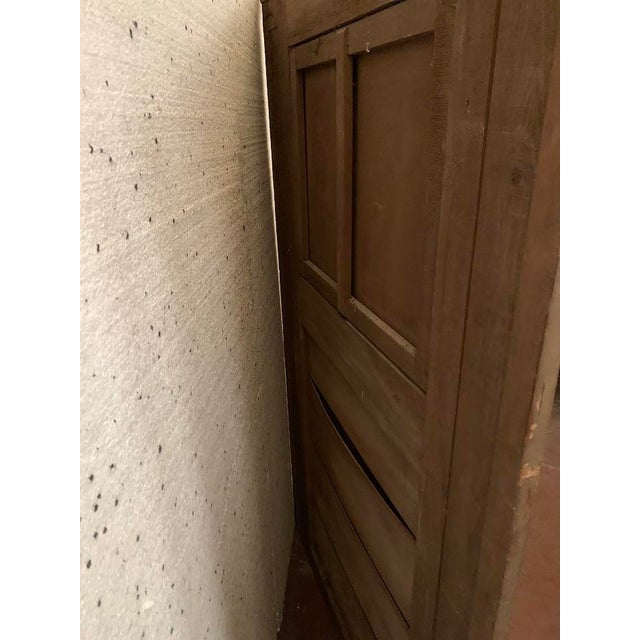 Louis XVI Style Trumeau Mirror in Patinated and Gilded Wood For Sale - Image 10 of 13