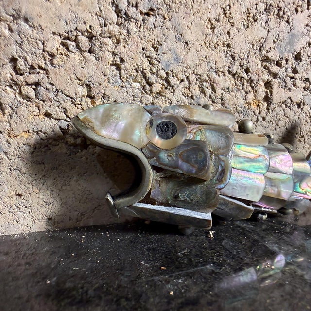 Mexican Mexican Articulated Fish Bottle Opener Abalone Shell Los Castillo Style Small For Sale - Image 3 of 7