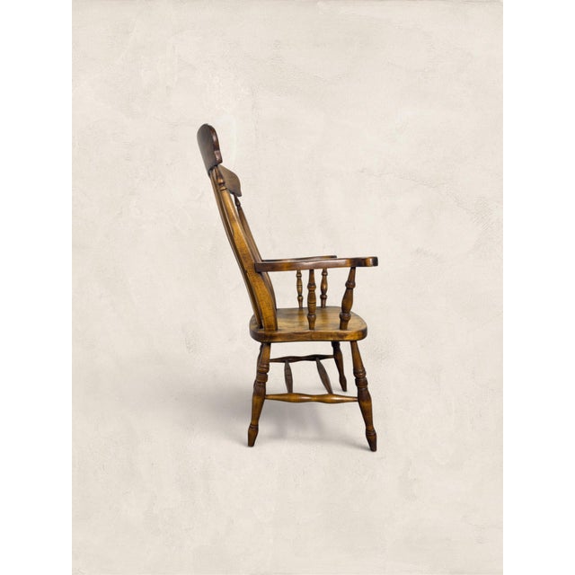 Antique English Windsor Style Country Armchair For Sale - Image 11 of 11