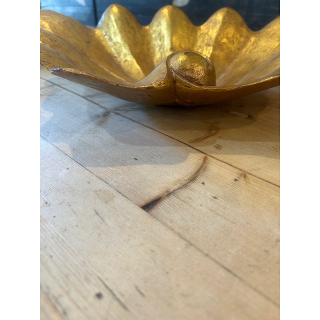 1950s 1950s Gilt Florentine Papier-Mâché Shell Bowl For Sale - Image 5 of 6