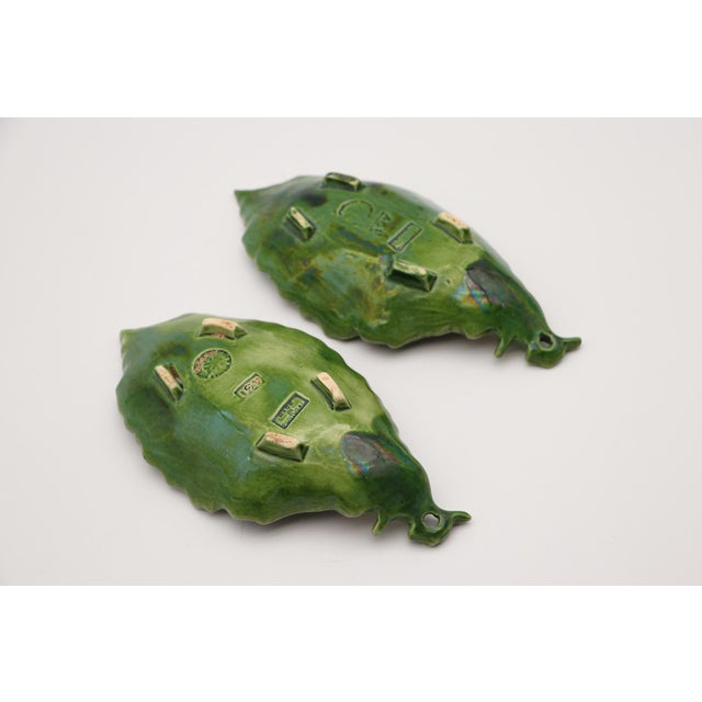 1930s Set of Two Small Serving Dishes by Bordallo Pinheiro, Featuring a Design of Cherries on Leaves For Sale - Image 10 of 12