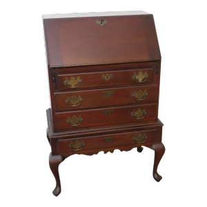 Taylor Queen Anne Mahogany Small Secretary Writing Desk