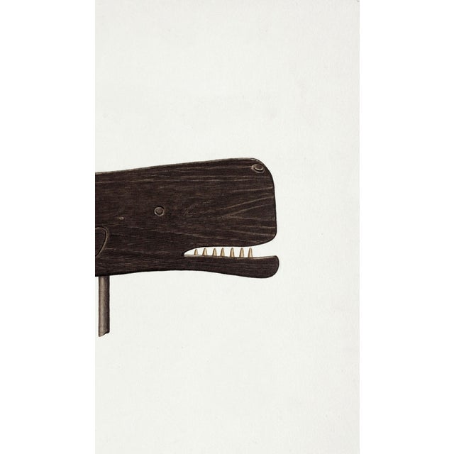 Vintage Whale Wall Art Print - Nautical Folk Art by Albert Ryder, 12" X 8" For Sale In Buffalo - Image 6 of 7