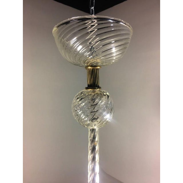 1950s Vintage Chandelier in Murano, 1940s For Sale - Image 5 of 18