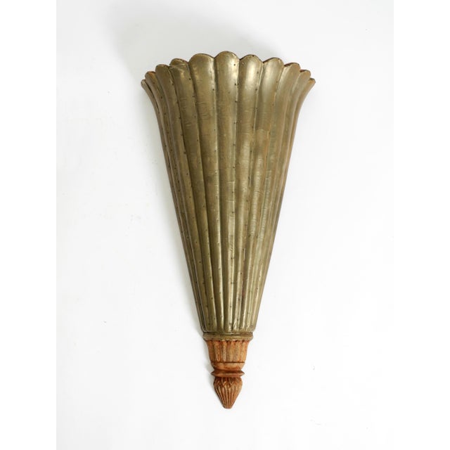1950s Wall Lamps Made of Wood with Aluminum Cladding, 1950s, Set of 2 For Sale - Image 5 of 18