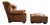 Chair and Ottoman Set in Saddle Toned Leather by Ralph Lauren For Sale