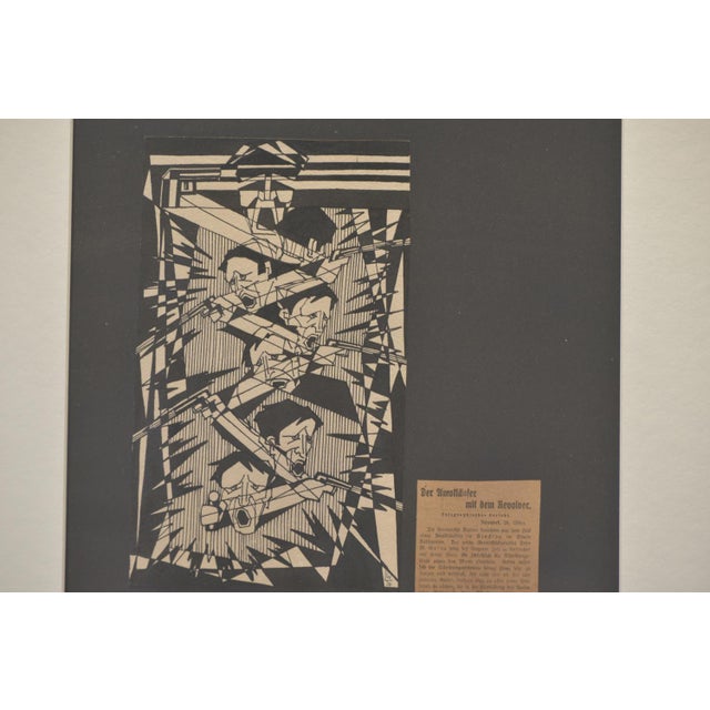 Black The Gunman with the Revolver, Ink Drawing, 1927 For Sale - Image 8 of 9