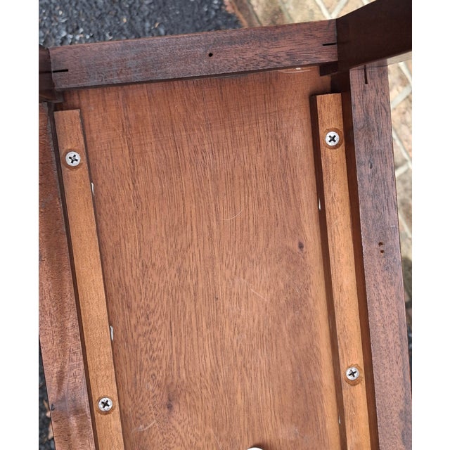 Brown Mid 20th Century Tiered Mahogany Bedside Table Nightstand For Sale - Image 8 of 8