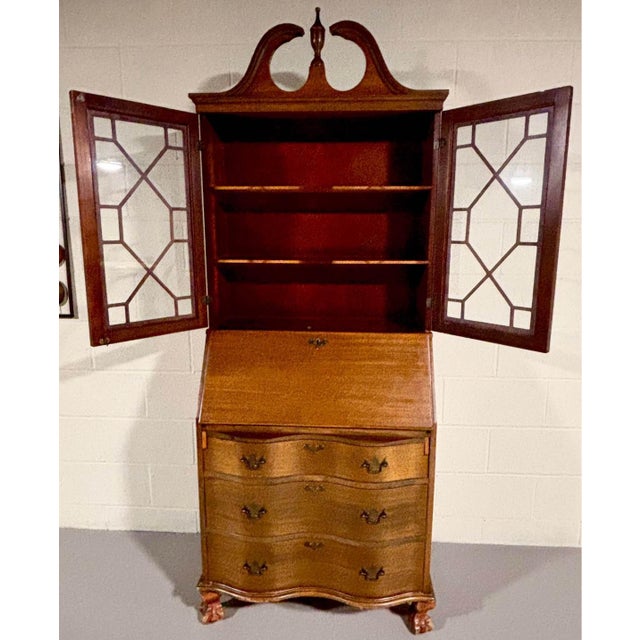 Chippendale Antique Chippendale Style Secretary Desk For Sale - Image 3 of 5