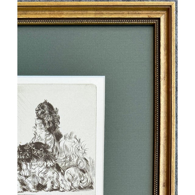 Wood Diana Thorne "Social Climbers" Signed Dog Etching, Framed, Circa 1935 For Sale - Image 7 of 9