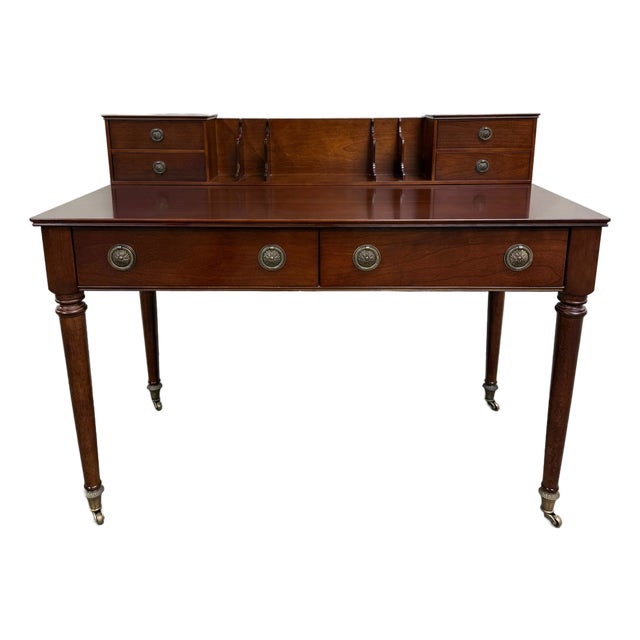 Vintage Bombay Company English or Georgian Revival Style Mahogany Writing Desk For Sale