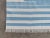 Handmade Reversible Cotton Vegetable Dyed Blue and White Striped Rug-10'x14' For Sale - Image 10 of 12
