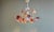 Glass 1980s Murano Style Pink Glass Floral Chandelier With White Frame For Sale - Image 7 of 11
