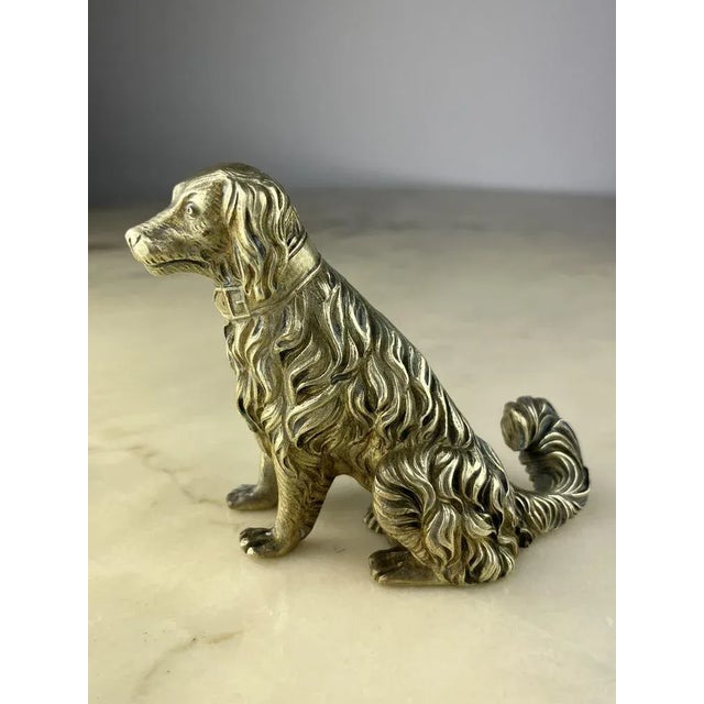 Italian Ottone Stopper of Pastore Dog, 1960s For Sale - Image 8 of 12