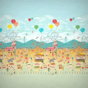 Harlequin Lifes A Circus Wallpaper in Carousel - a Sample