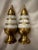 Mid 20th Century Antique Mother of Pearl & Brass Salt & Pepper Shakers For Sale - Image 5 of 6