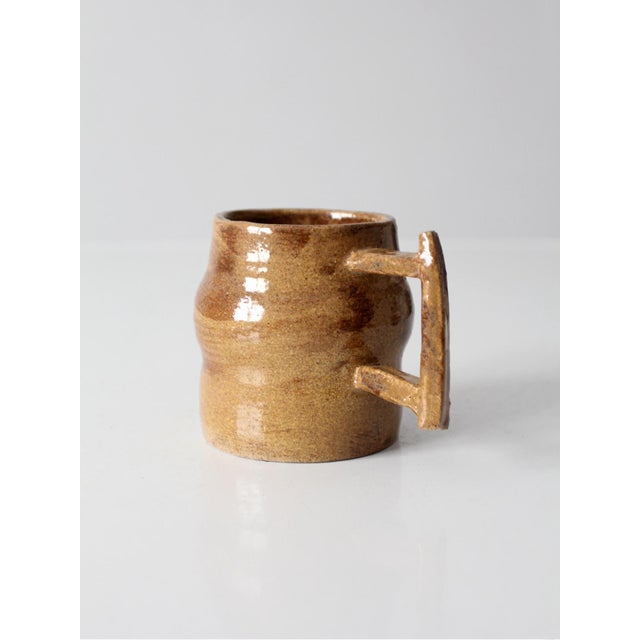 Late 20th Century Vintage Handmade Studio Pottery Mug For Sale - Image 5 of 10