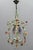1950s French Tole and Glass Polychrome Pastel Flower Cage Pendant Light, 1950s For Sale - Image 5 of 18