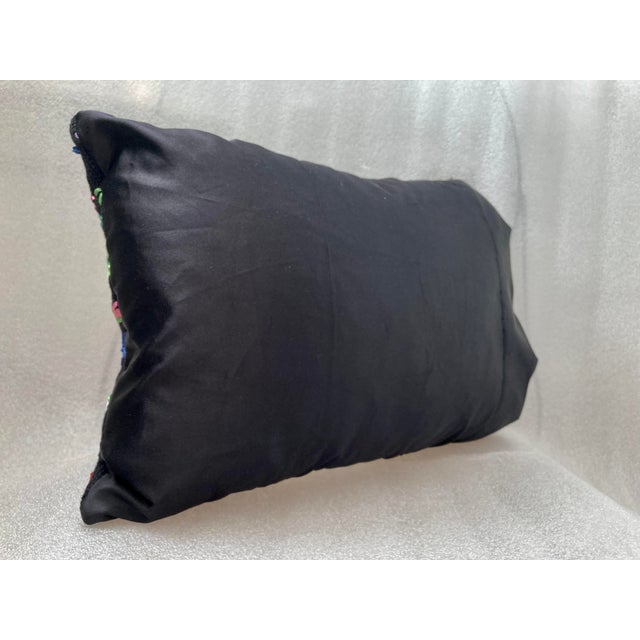 Textile Floral Rafia Hand Embroidered Boudoir Decorative Pillow Cover For Sale - Image 7 of 7
