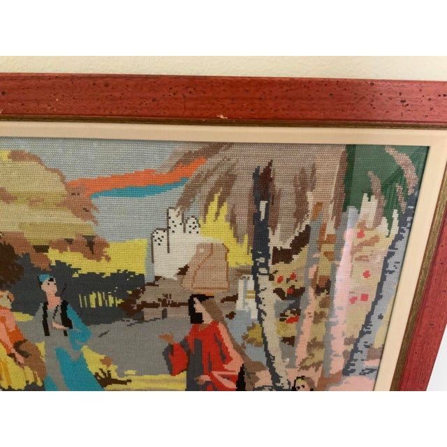 African Along the Nile Needlepoint For Sale - Image 3 of 4