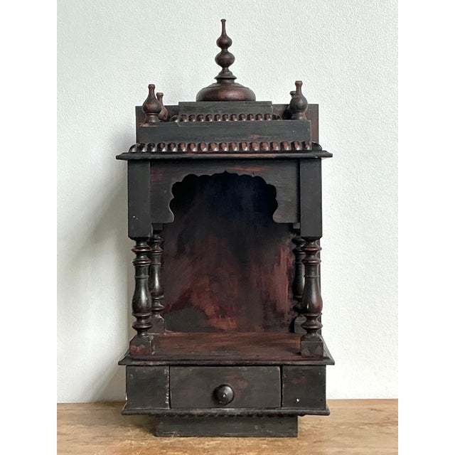 Vintage Boho Carved Wood Altar For Sale - Image 11 of 12