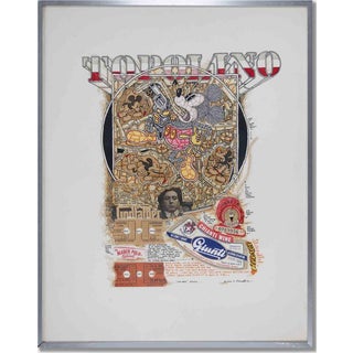John S. Fawcett, Mickey Mouse Collage, 1972, Mixed Media, Framed For Sale