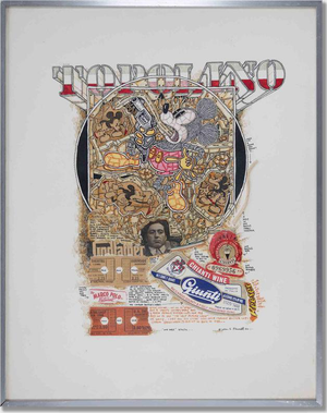 John S. Fawcett, Mickey Mouse Collage, 1972, Mixed Media, Framed