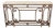 Decorate Iron Console With Travertine Top For Sale