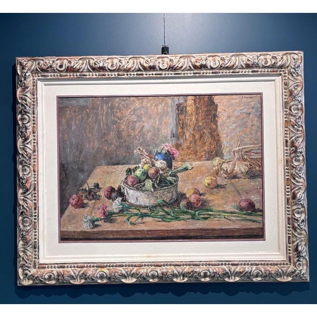 Enzo Faraoni, Still Life with Flowers, 1981, Oil on Plywood, Framed For Sale - Image 3 of 13