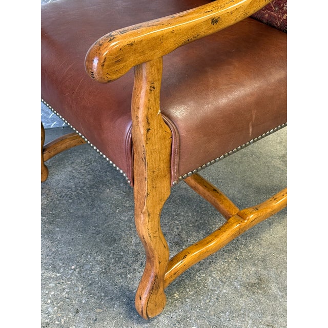 Brown Late 20th Century Spanish Colonial/ Southwestern Dining Chairs - Set of 6 For Sale - Image 8 of 12