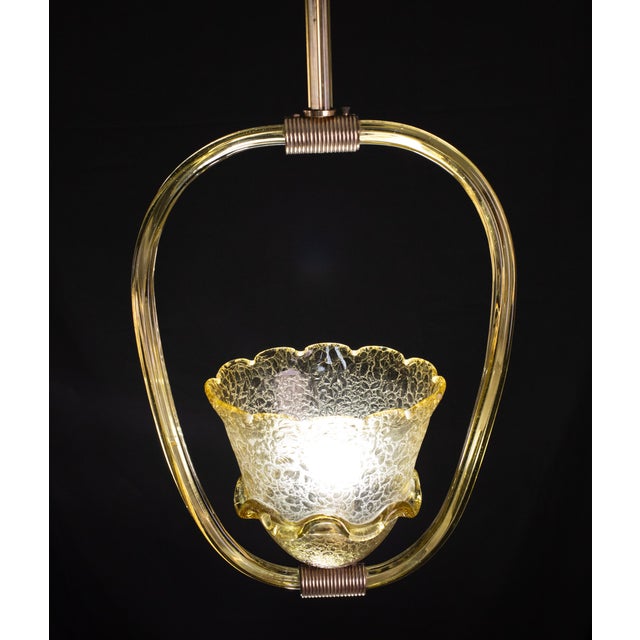 Amber Art Deco Barovier E Toso Pendant, 1940 For Sale - Image 11 of 12