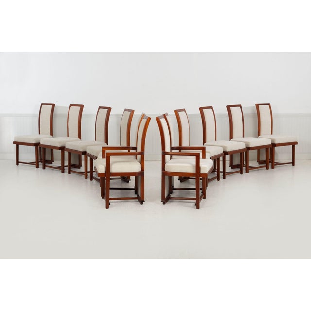 Frank Lloyd Wright for Henredon Set of Twelve Taliesin Dining Chairs Designed by Frank Lloyd Wright for Henredon as part...