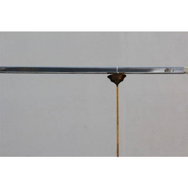 Large Wooden Murano Glass and Brass Chandelier from Esperia, 1950s For Sale - Image 9 of 12