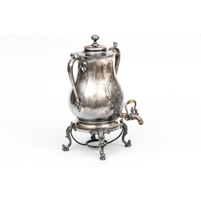 Antique Meriden Britannia Victorian Silverplate Samovar Garniture Set, 3 Pieces For Sale - Image 10 of 12
